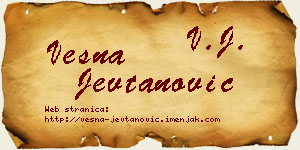 Vesna Jevtanović vizit kartica